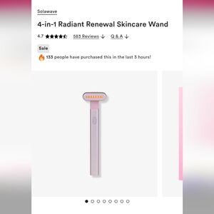 New Solawave Radiant Renewal Skincare Wand - Pink Red Light